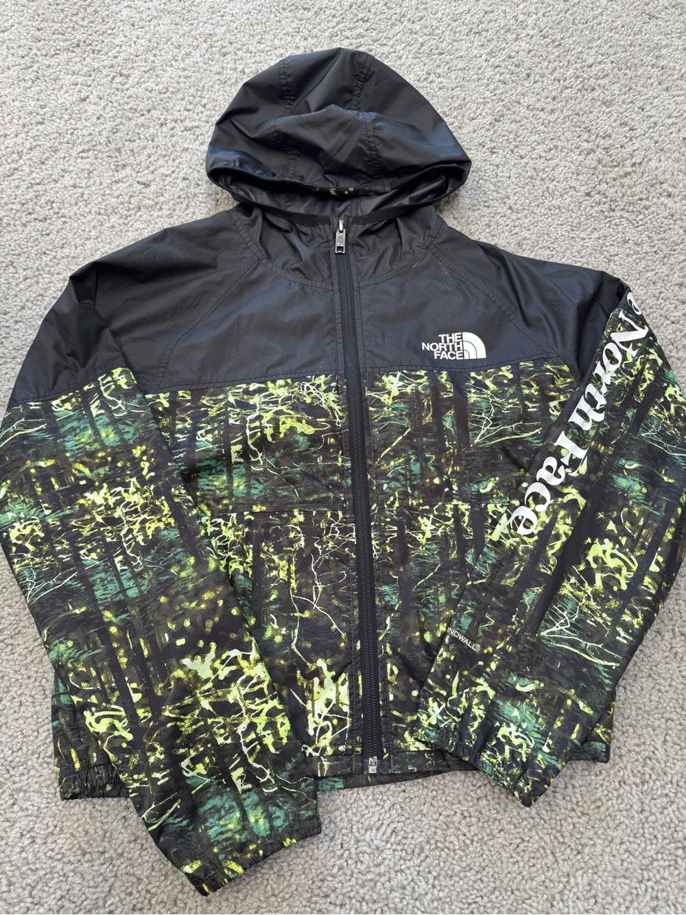 The North Face Boys Never Stop Wind Hoodie Green Forest